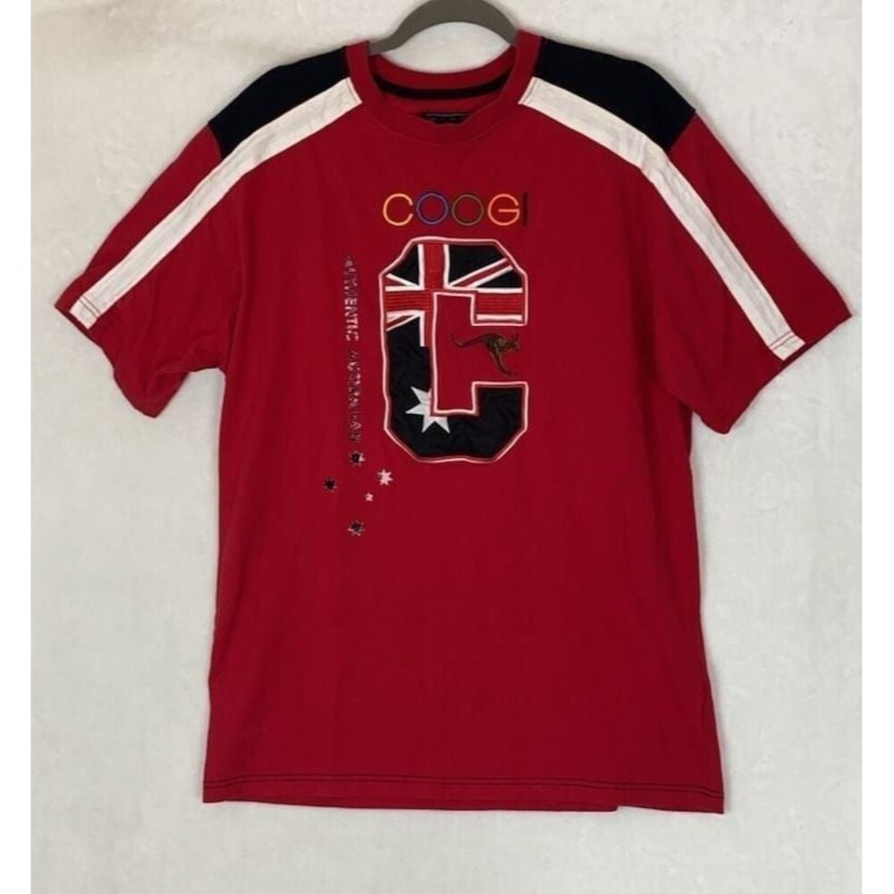 Coogi Red T-shirt Extra Large Embroidered Y2K